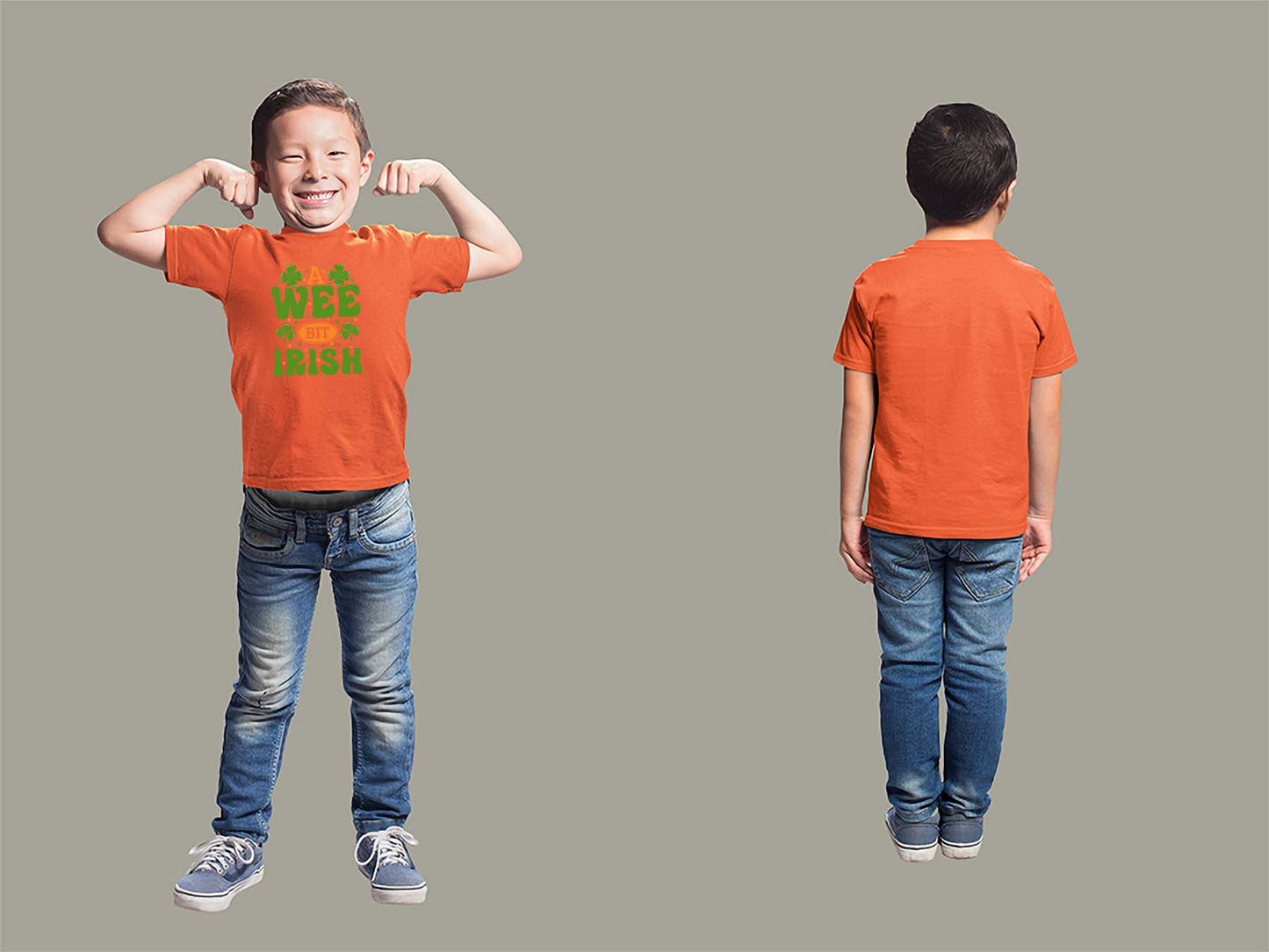 A Wee Bit Irish Youth T-Shirt Youth Small Orange