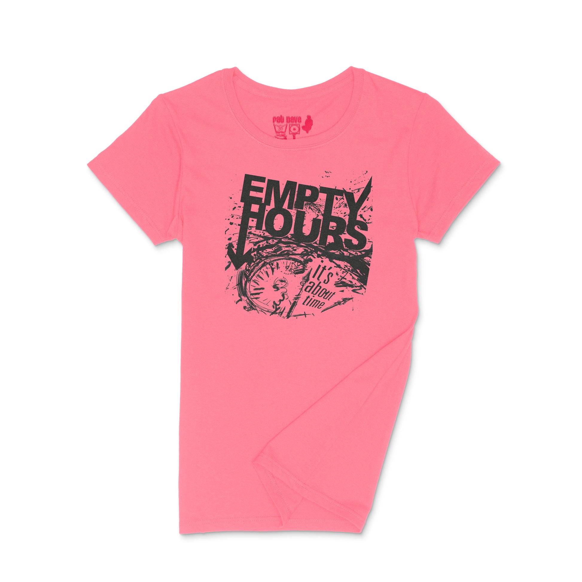 Brantford, Empty Hours, Fat Dave, It's About Time album cover, Ladies Crew Neck Shirt, Musician, Coral Silk/Black