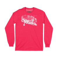 Band Logo, Brantford, Empty Hours, Fat Dave, Long Sleeve T-Shirt, Musician, Red/White