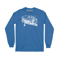 Band Logo, Brantford, Empty Hours, Fat Dave, Long Sleeve T-Shirt, Musician, Royal Blue/White