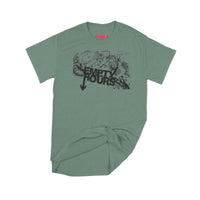 Band Logo, Brantford, Empty Hours, Fat Dave, Musician, T-Shirt, Military Green/Black