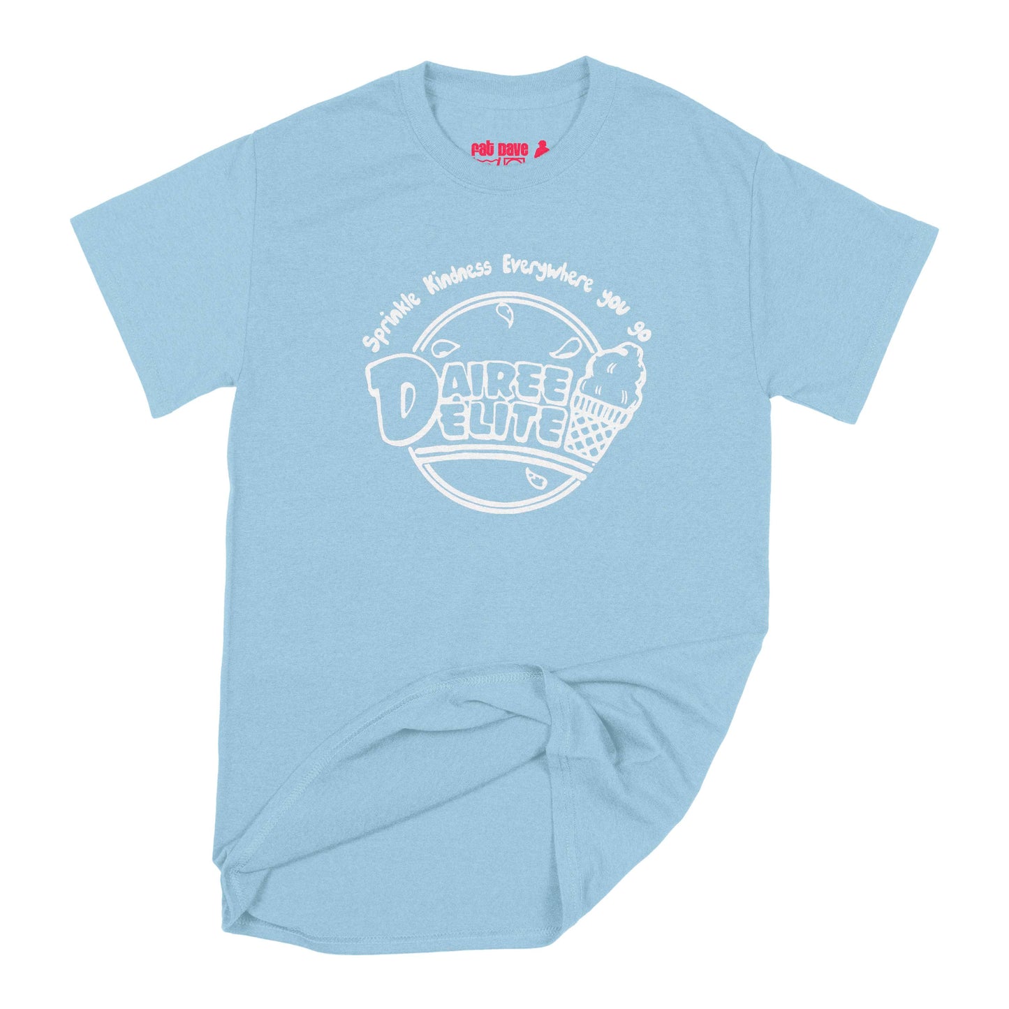 Dairee Delite 70th Anniversary Sprinkle Kindness T-Shirt Small Light Blue