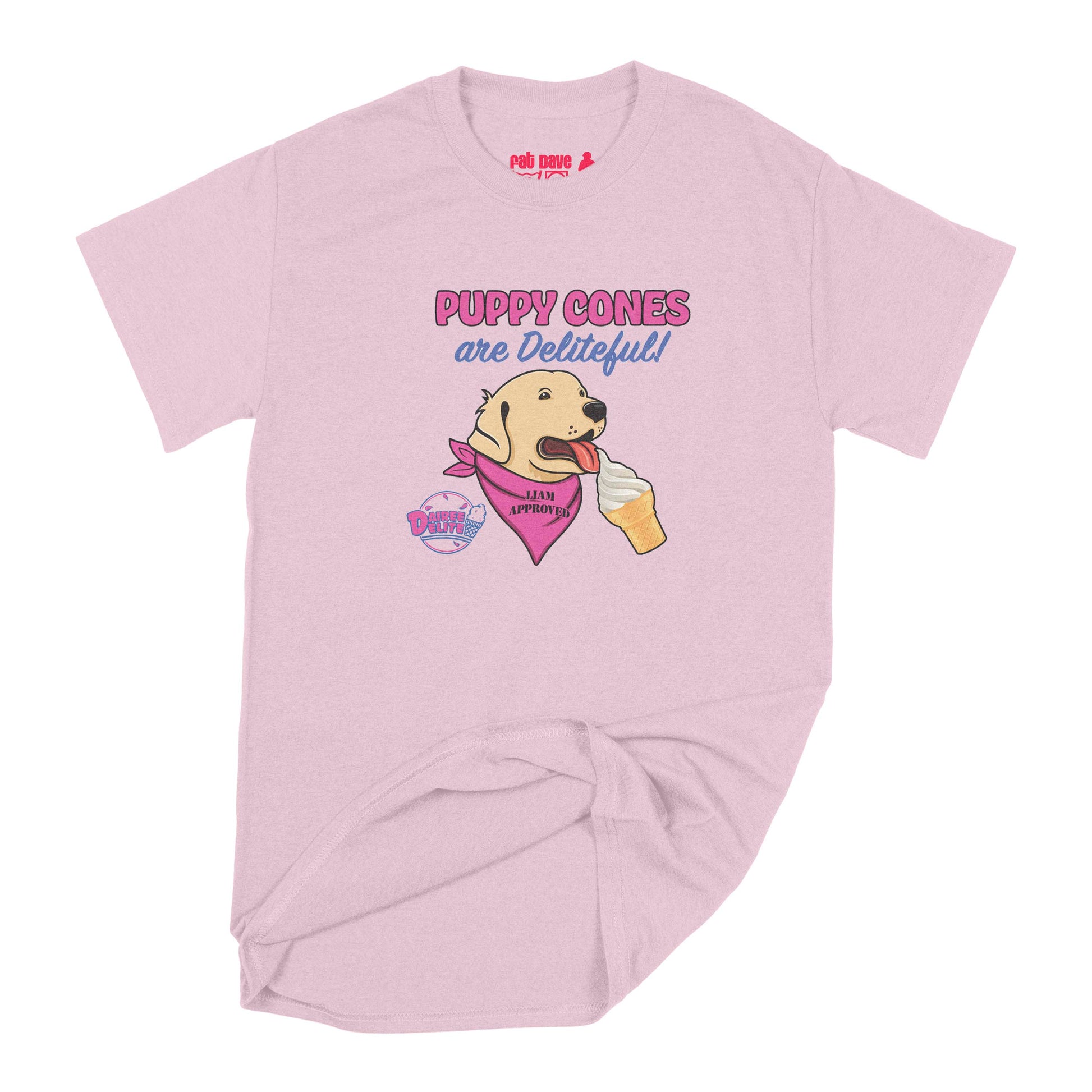 Dairee Delite 70th Anniversary Puppy Cone T-Shirt Small Light Pink