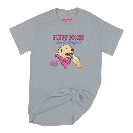 Dairee Delite 70th Anniversary Puppy Cone T-Shirt Small Sport Grey