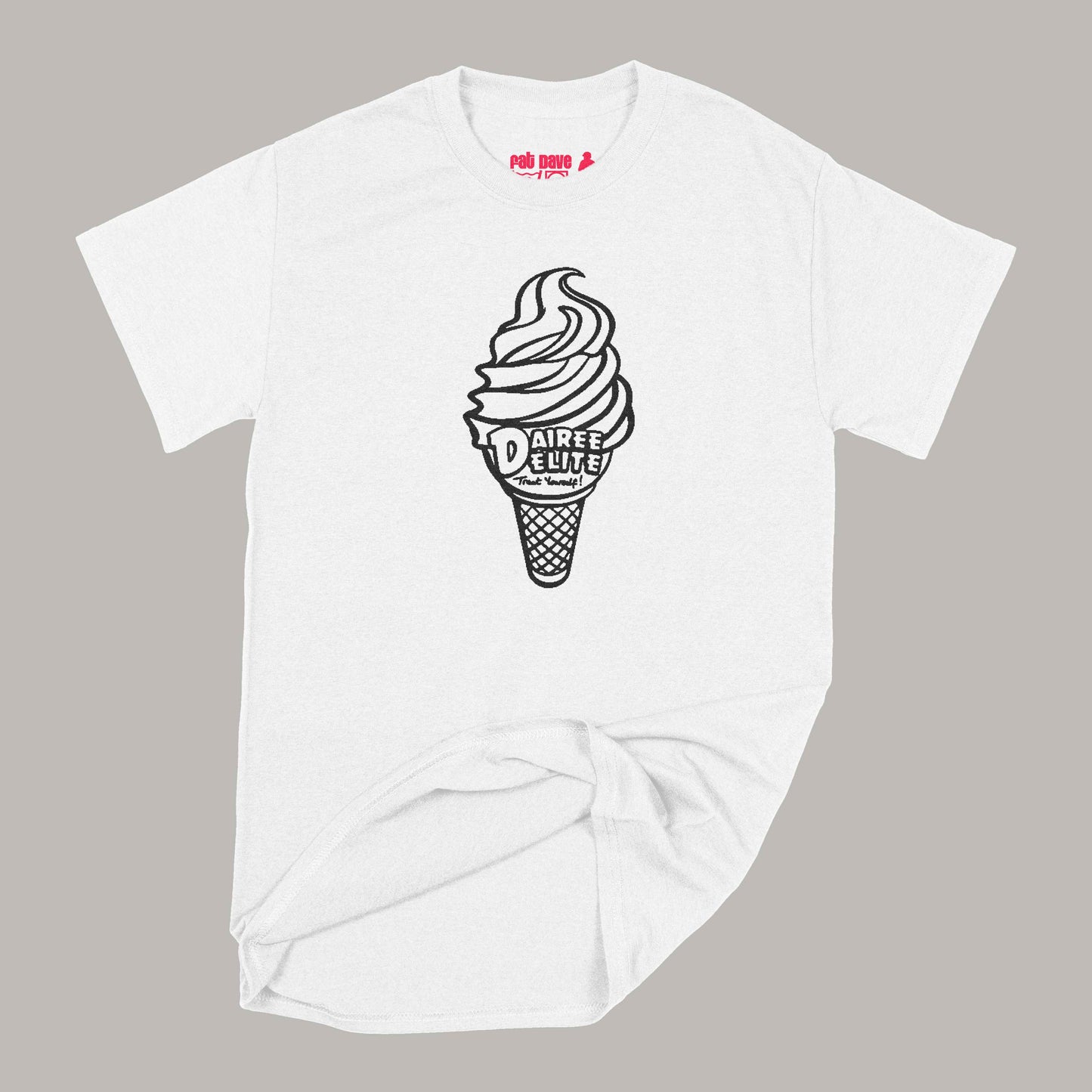 Dairee Delite 70th Anniversary Treat Yourself Cone T-Shirt Small White