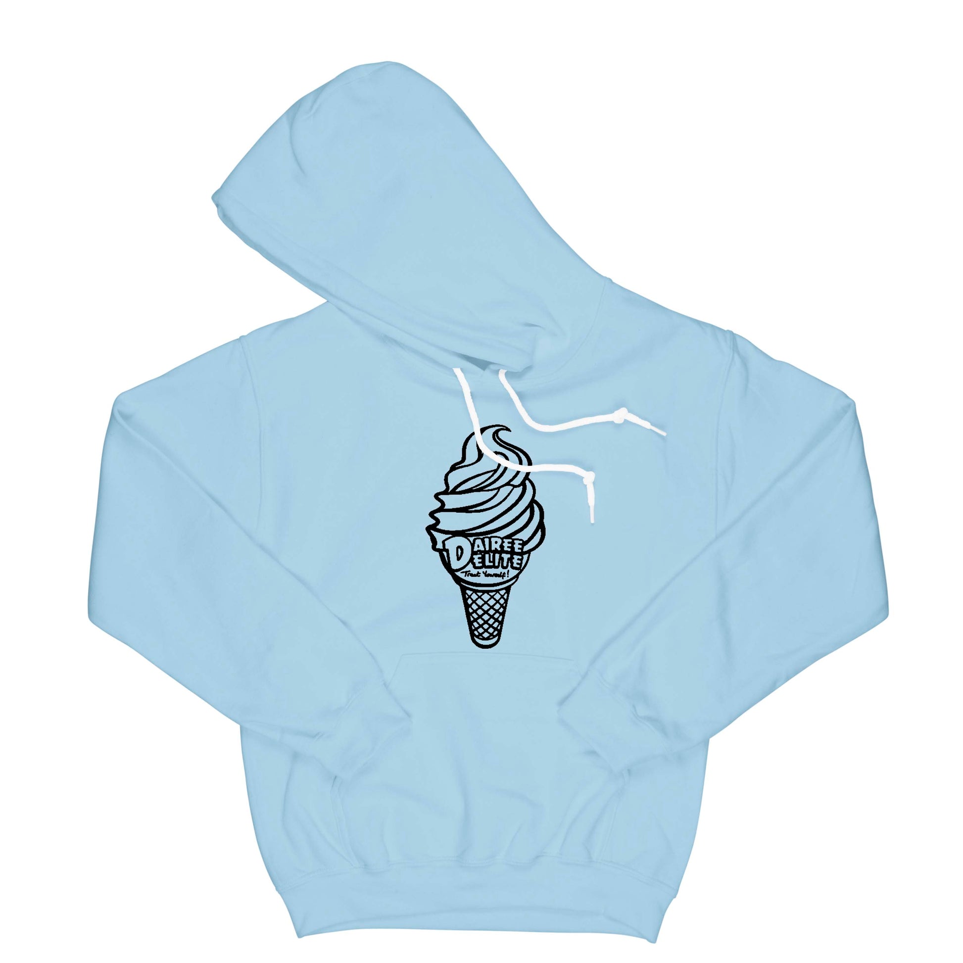 Dairee Delite 70th Anniversary Treat Yourself Cone Hoodie Small Light Blue