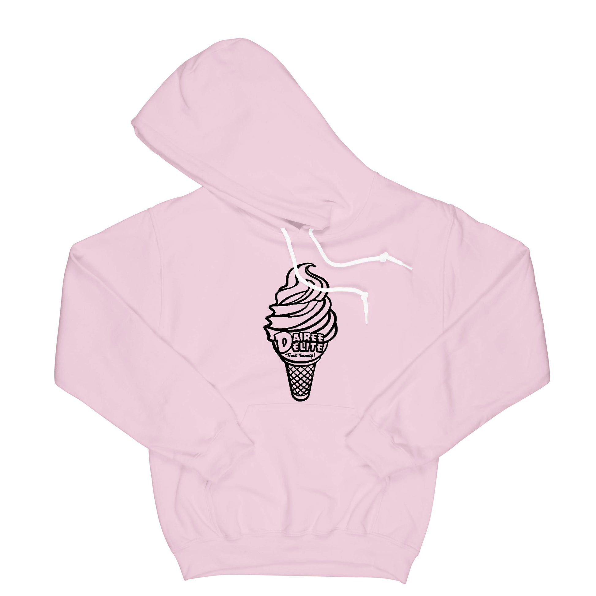 Dairee Delite 70th Anniversary Treat Yourself Cone Hoodie Small Light Pink