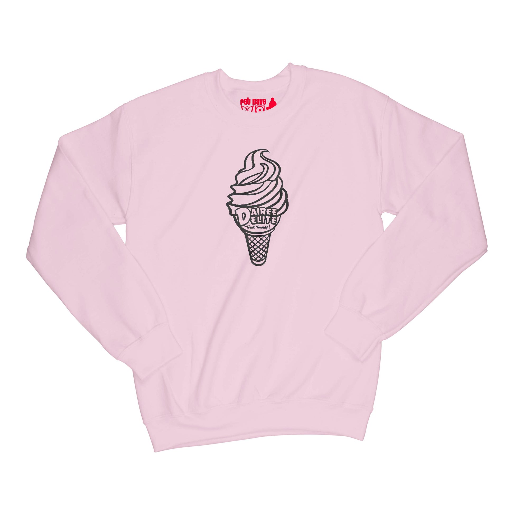 Dairee Delite 70th Anniversary Treat Yourself Cone Sweatshirt Small Light Pink