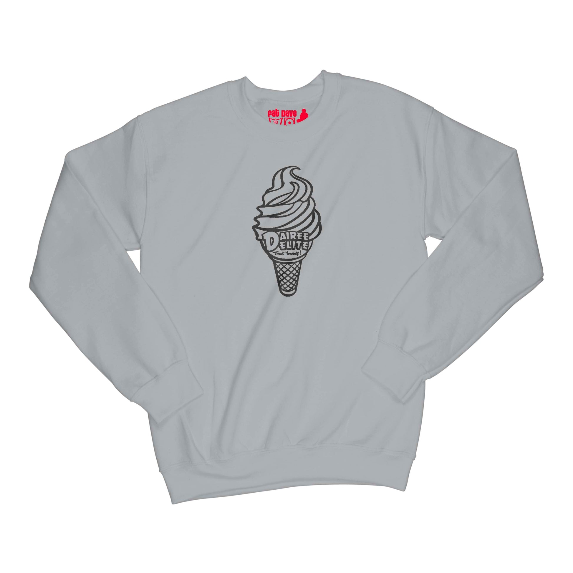 Dairee Delite 70th Anniversary Treat Yourself Cone Sweatshirt Small Sport Grey