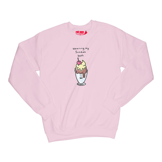 Dairee Delite 70th Anniversary Sundae Best Sweatshirt Small Light Pink