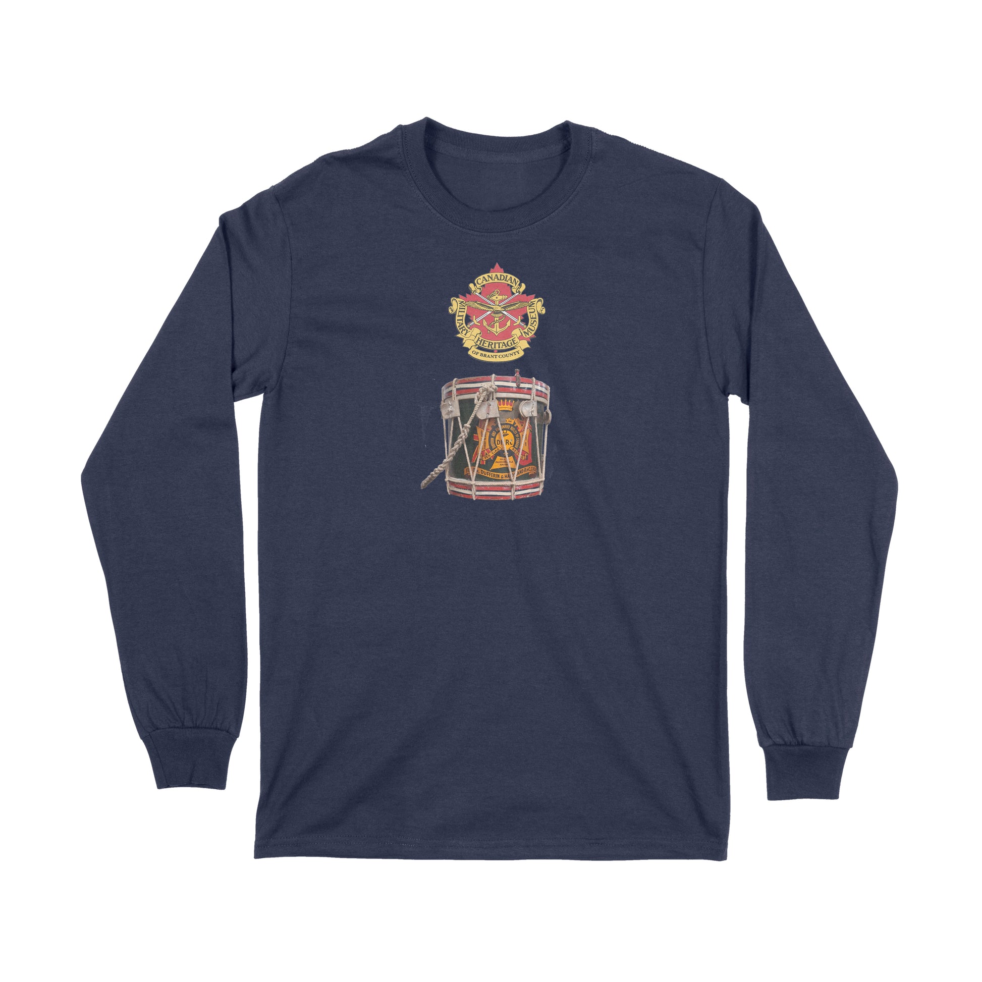 Brantford, Canadian Military Heritage Museum, Dufferin and Haldimand Rifles Ceremonial Drum, Fat Dave, Long Sleeve, Museum, Navy Blue