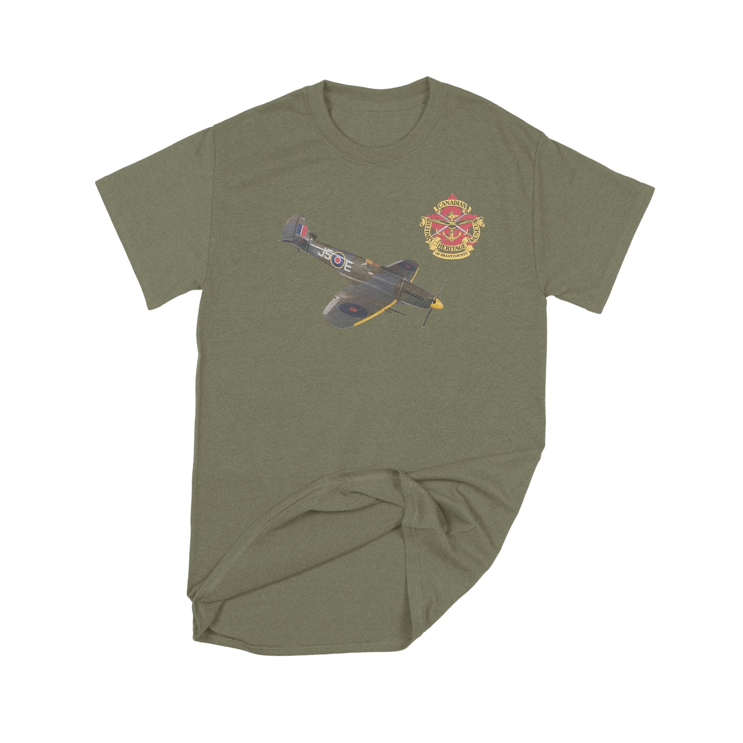 Brantford, Canadian Military Heritage Museum, Fat Dave, Museum, Spitfire, T-Shirt, Green