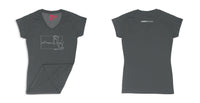 Avery Raquel Please Ladies V-Neck Shirt Small Black