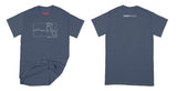 Avery Raquel Please T-Shirt Small Navy Blue