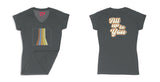 Avery Raquel All Up To You Ladies V-Neck Shirt Small Black