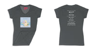 Avery Raquel Self Titled Ladies V-Neck Shirt Small Black