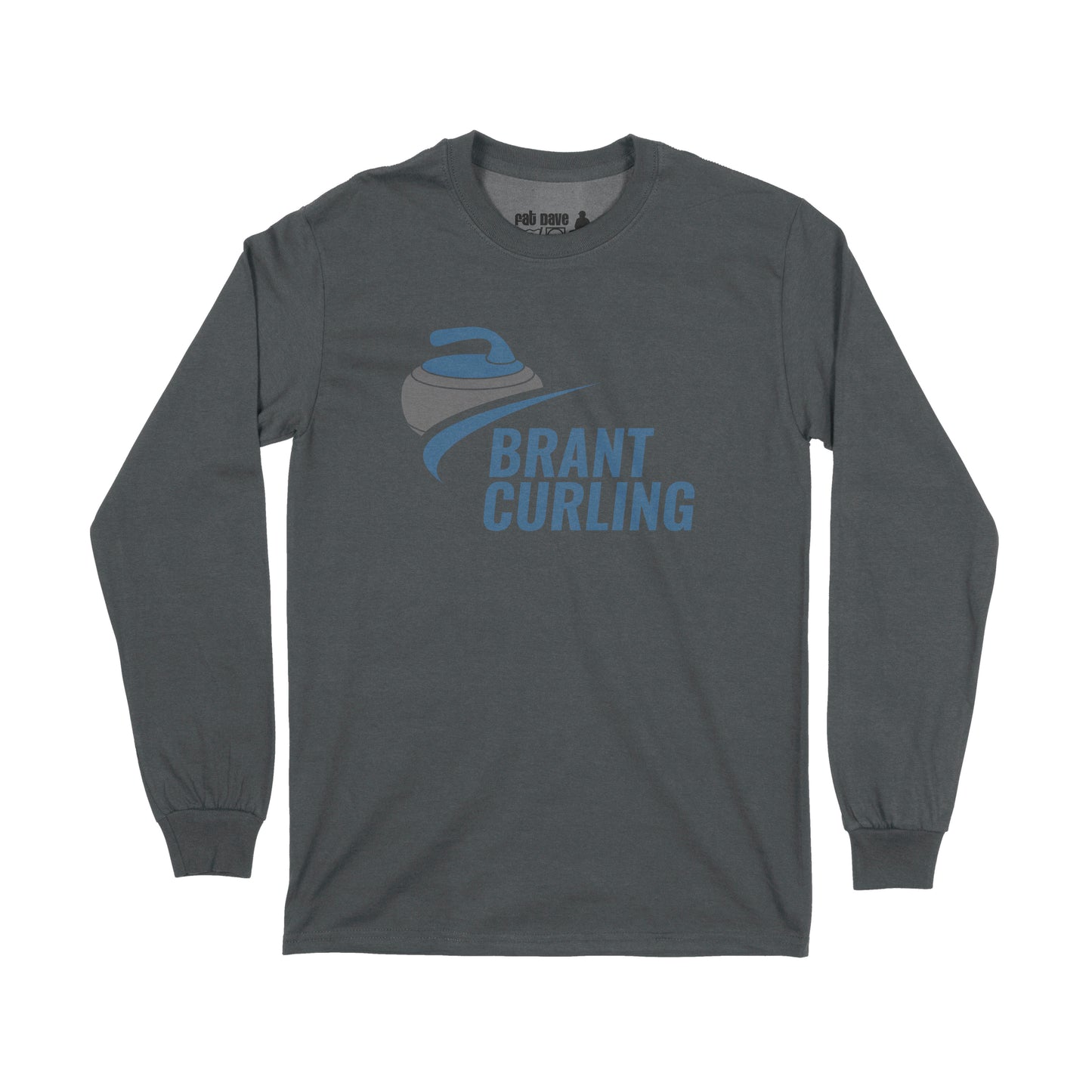 Brant Curling Club, brant_curling_logo, Brantford, Fat Dave, Long Sleeve T-Shirt, Sports Organization, Black