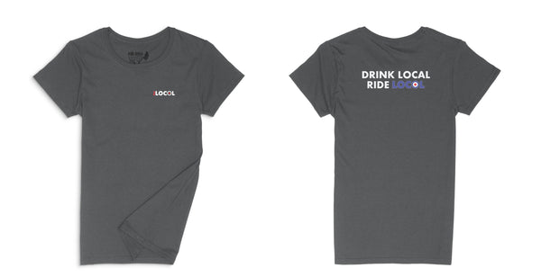 The Drink Local, Ride Locol Ladies Crew (Round) Neck Shirt