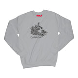 All Over The Map Studios Canada Sweatshirt Small Sport Grey / Black