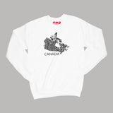All Over The Map Studios Canada Sweatshirt Small White / Black