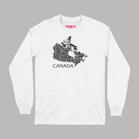 All Over The Map Studios Canada Long Sleeve T-Shirt Small White / Black