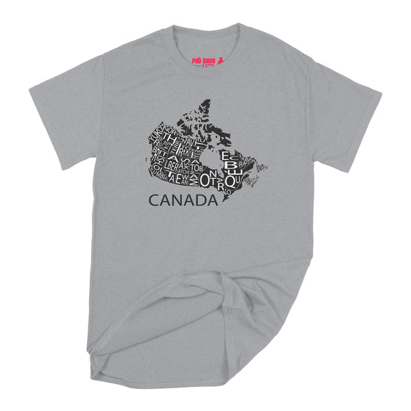 All Over The Map Studios Canada T-Shirt Small Sport Grey / Black