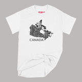 All Over The Map Studios Canada T-Shirt Small White / Black
