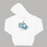 All Over The Map Studios Canada Hoodie Small White / Blues