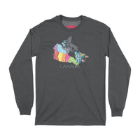 All Over The Map Studios Canada Long Sleeve T-Shirt Small Black / Multi Color