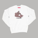 All Over The Map Studios Canada Sweatshirt Small White / Buffalo Plaid