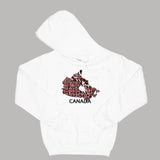 All Over The Map Studios Canada Hoodie Small White / Buffalo Plaid