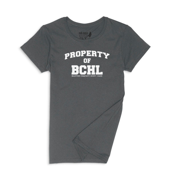Brantford Community Hockey League Property of BCHL Ladies Crew (Round) Neck Shirt
