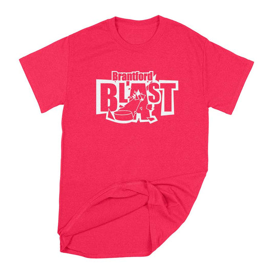 Brantford Community Hockey League Blast T-Shirt Small Red