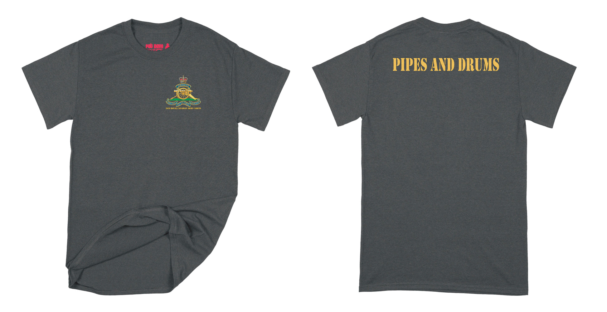 2659 Royal Canadian Army Cadets Pipes and Drums T-Shirt Small Black