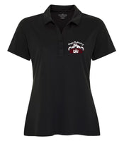 Major Ballachey Public School Bear Ladies Golf Shirt Small Black