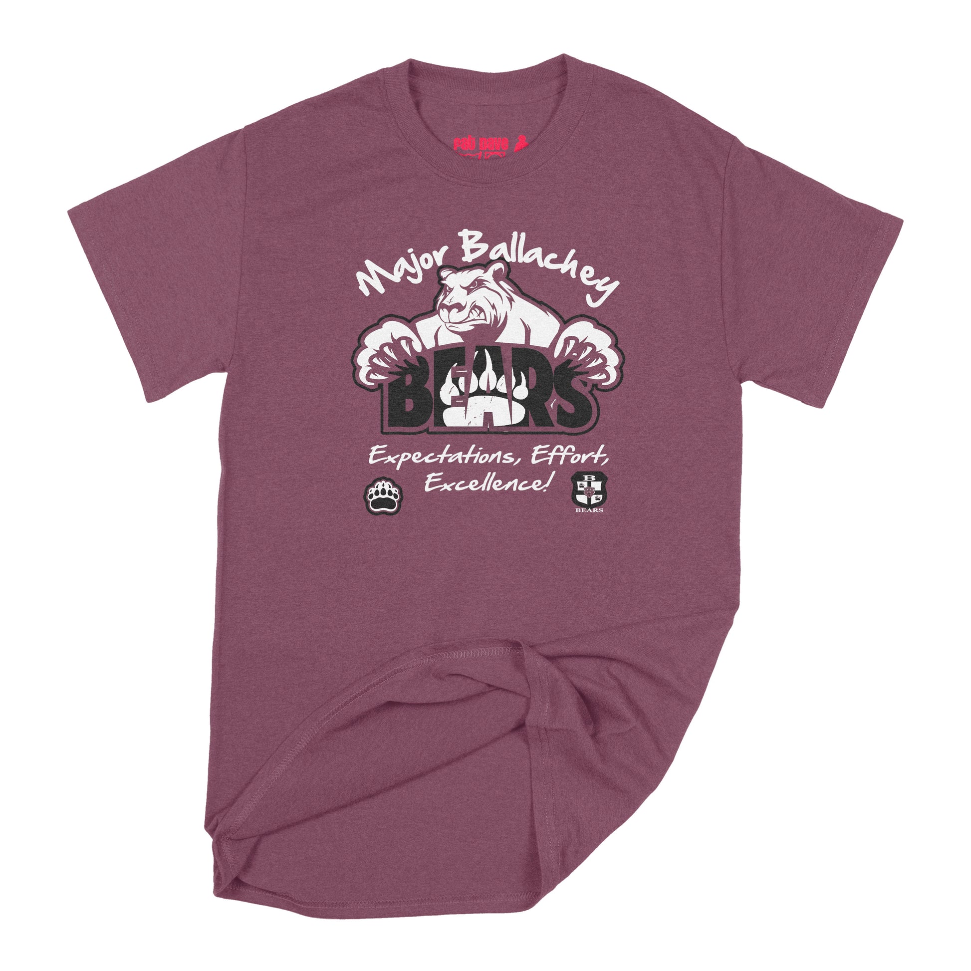 Major Ballachey Public School Bear T-Shirt Small Maroon