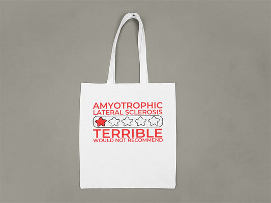 ALS Action Canada 1 Star. Would not Recommend Tote Bag  White