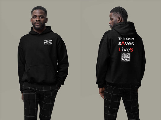 ALS Action Canada Saves Lives Hoodie Small Black