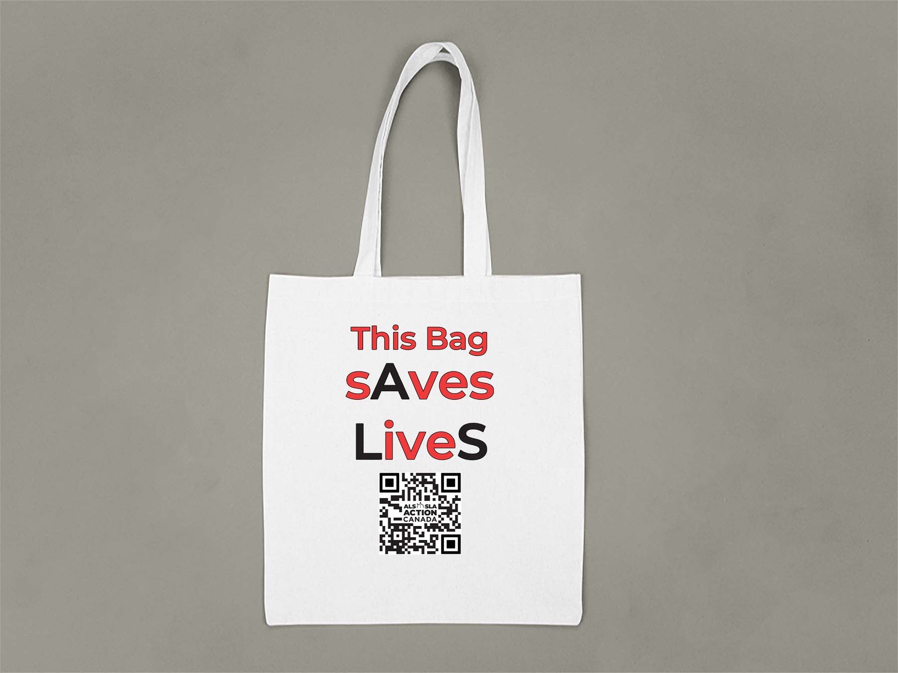 ALS Action Canada Saves Lives Tote Bag  White