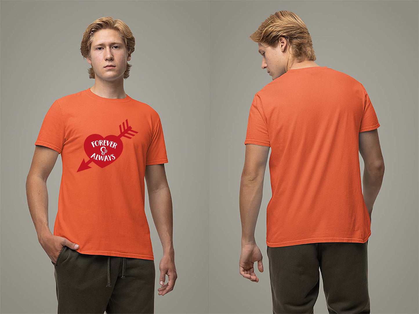 Fat Dave Forever & Always T-Shirt Small Orange