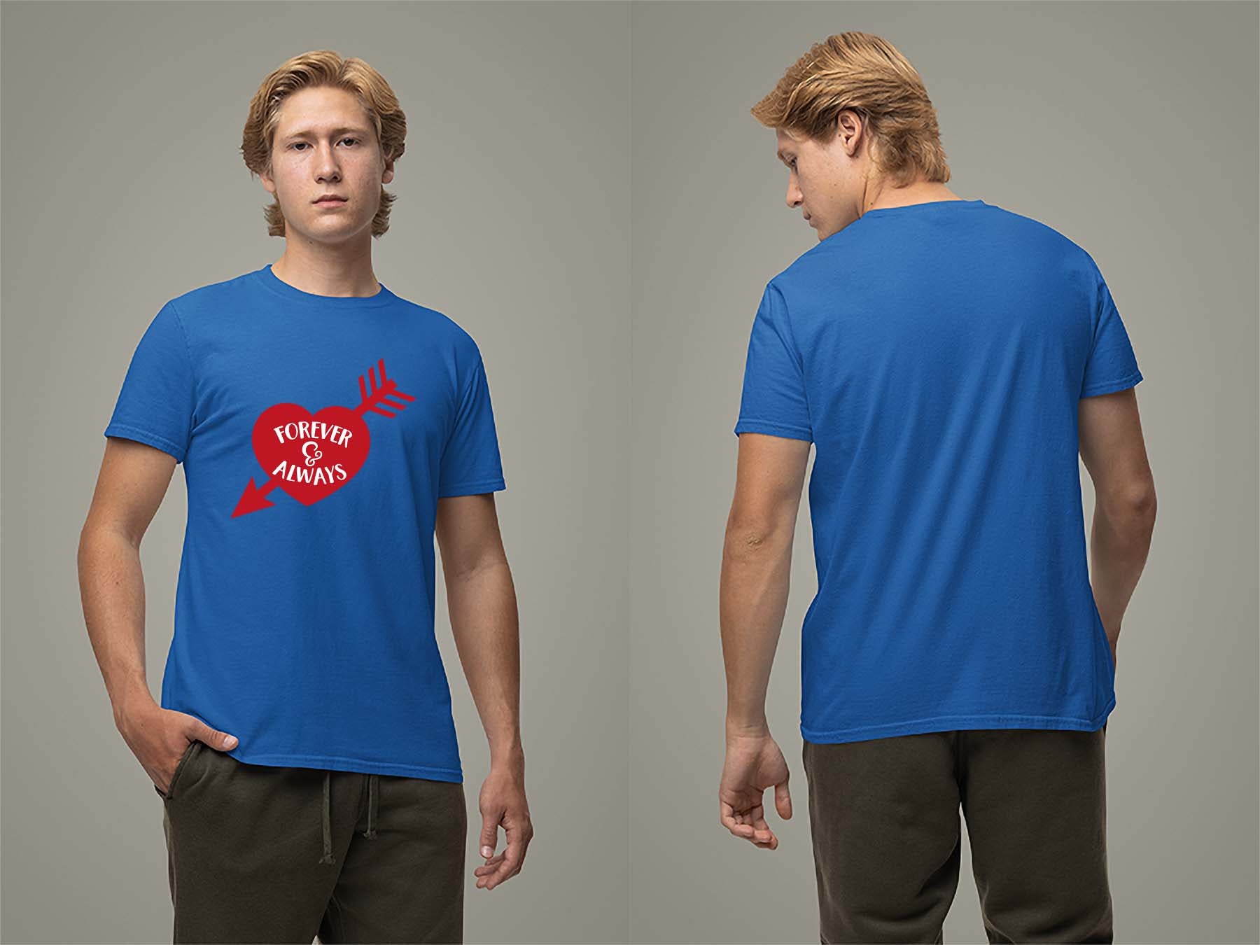 Fat Dave Forever & Always T-Shirt Small Royal