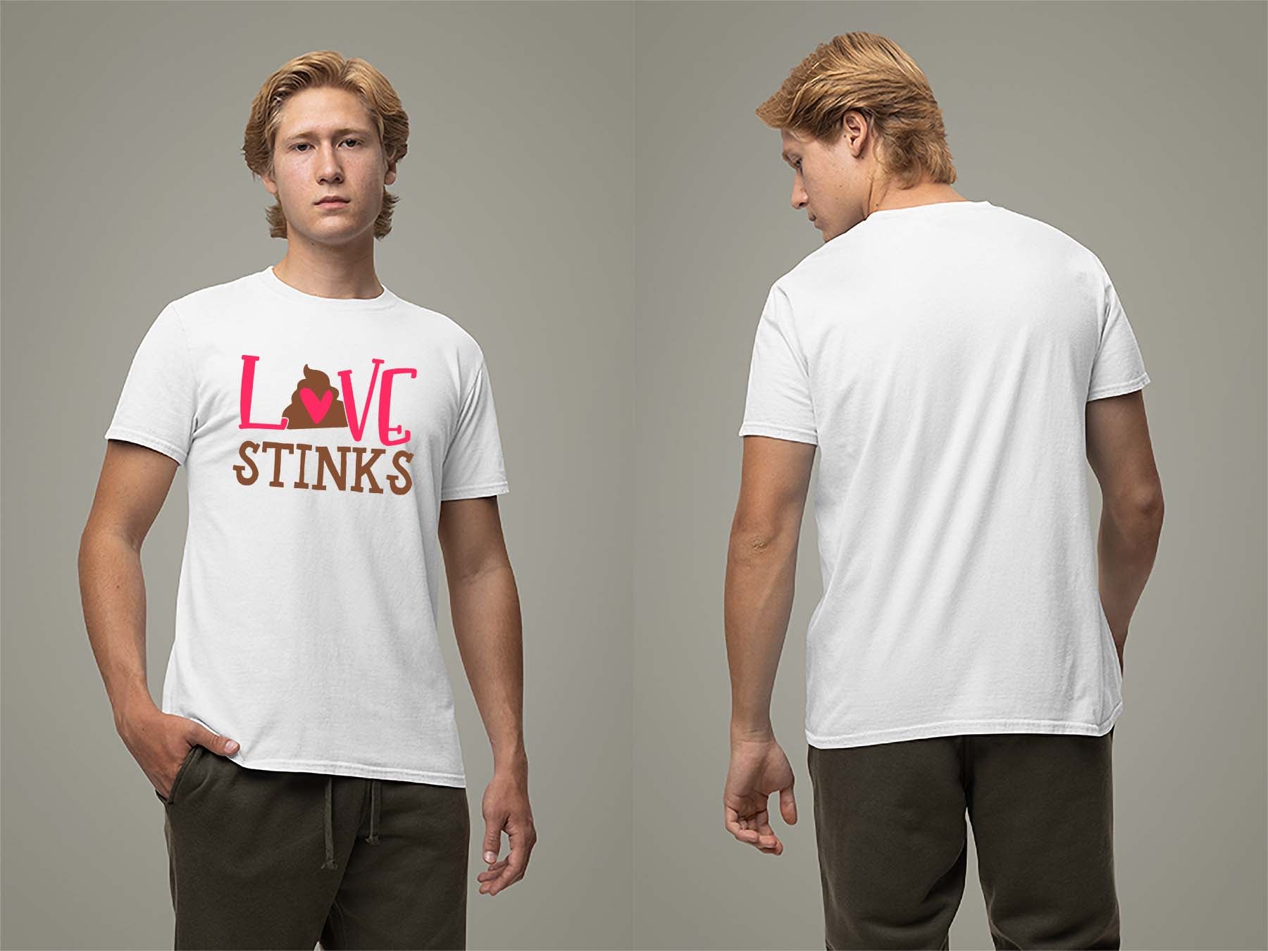 Fat Dave Love Stinks T-Shirt Small White