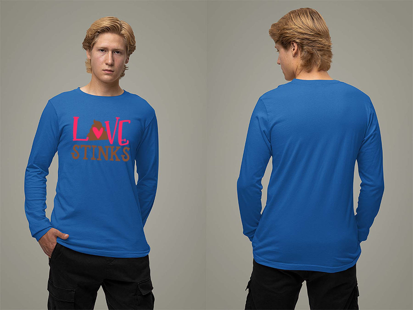Fat Dave Love Stinks Long Sleeve Small Royal