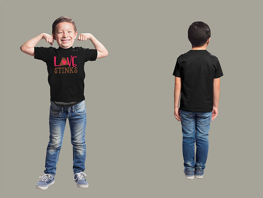 Fat Dave Love Stinks Youth T-Shirt Youth Small Black
