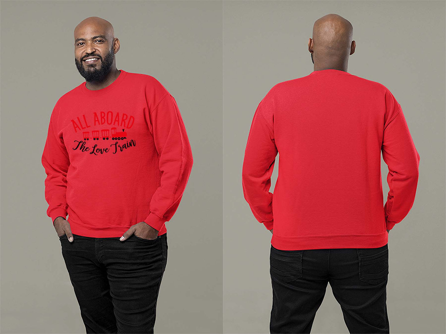 Fat Dave The Love Train Sweatshirt Small Red