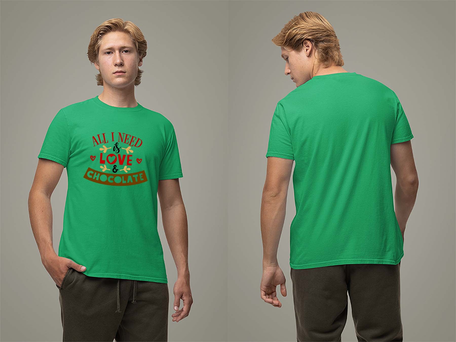 Fat Dave Love & Chocolate T-Shirt Small Irish Green