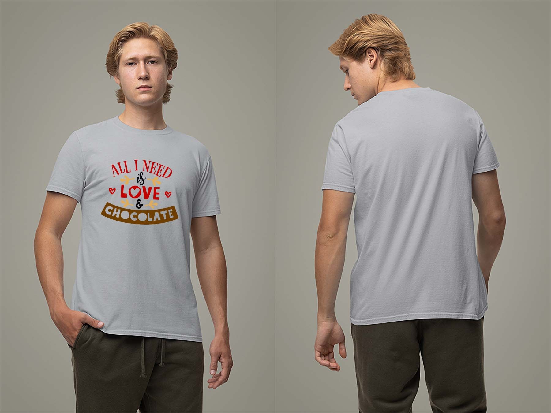 Fat Dave Love & Chocolate T-Shirt Small Sport Grey