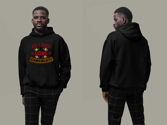 Fat Dave Love & Chocolate Hoodie Small Black