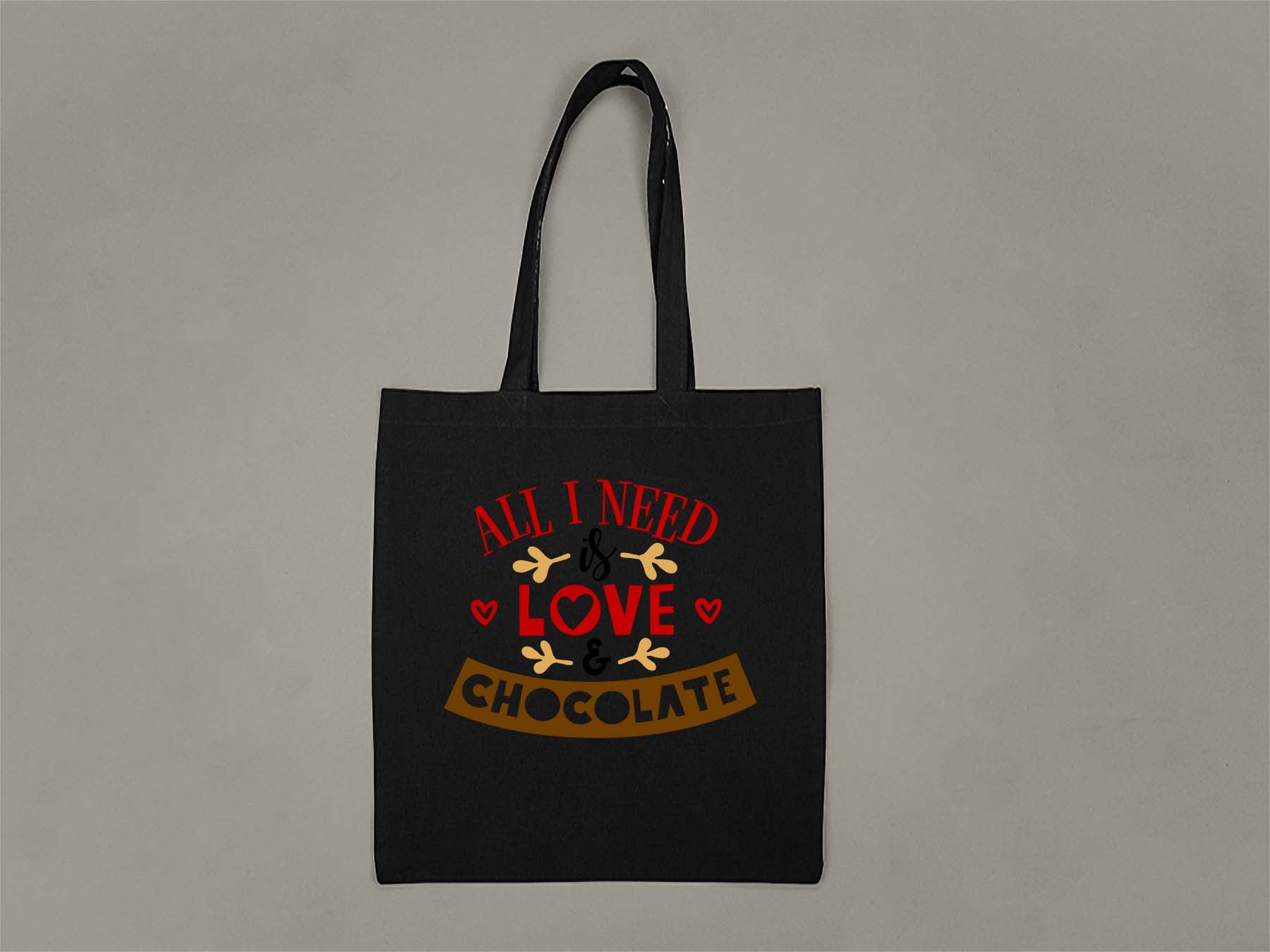 Fat Dave Love & Chocolate Tote Bag  Black
