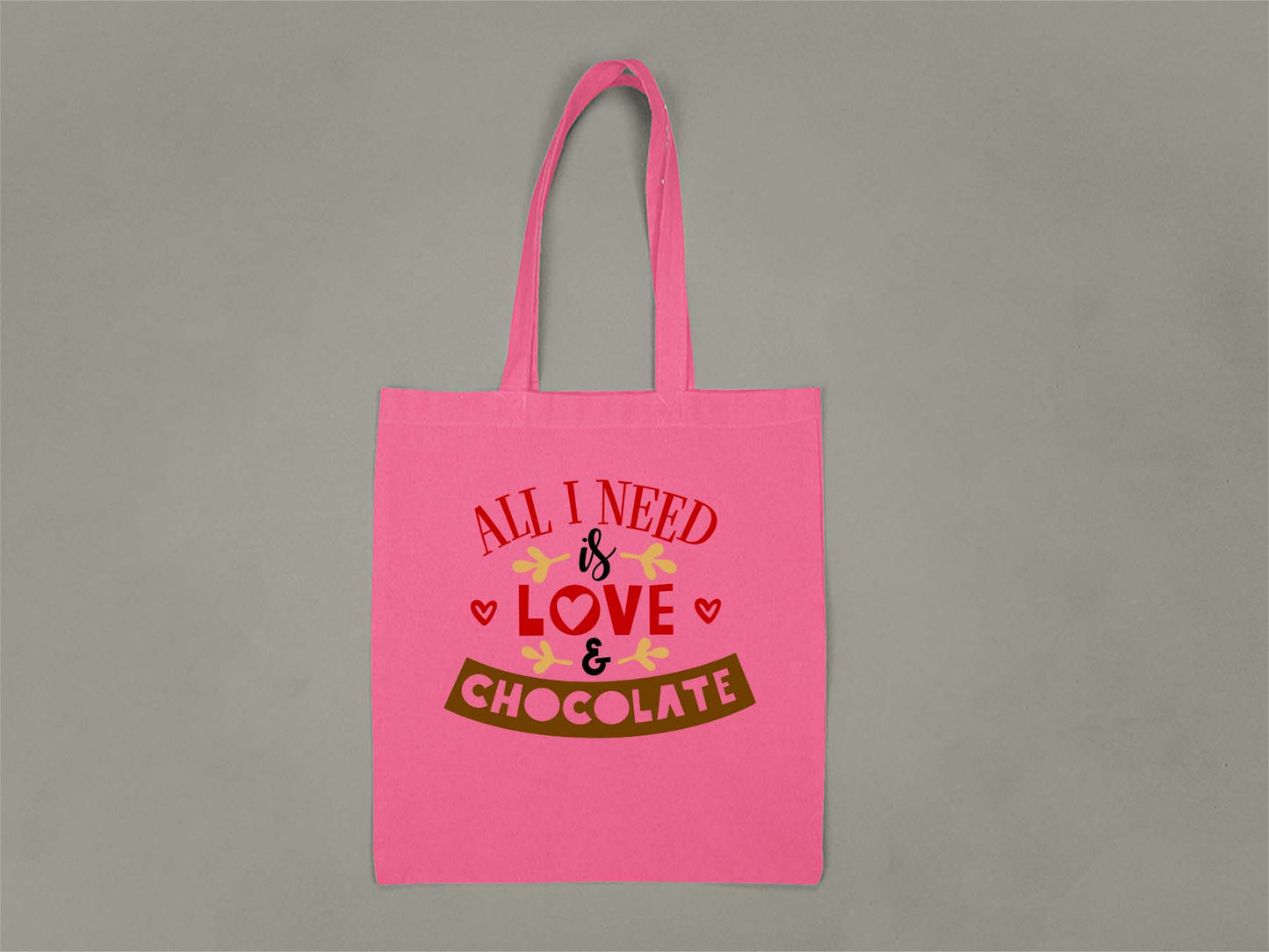 Fat Dave Love & Chocolate Tote Bag  Hot Pink